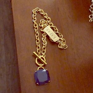 Necklace with blue pendant
